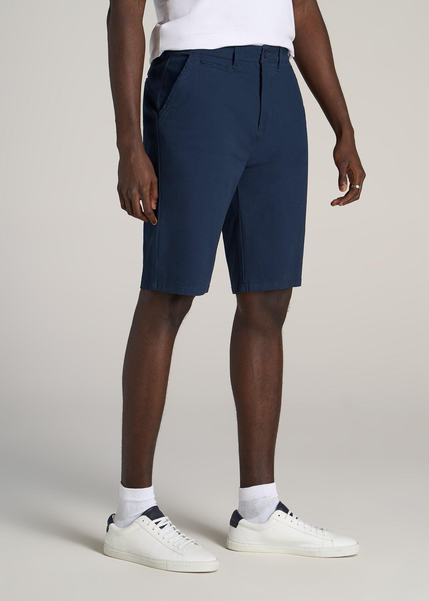 Chino Shorts for Tall Men in Marine Navy Male Product Image