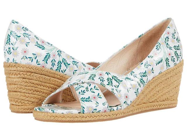 Jack Rogers Palmer Crisscross Wedge Espadrille (White Daisy) Women's Shoes Product Image