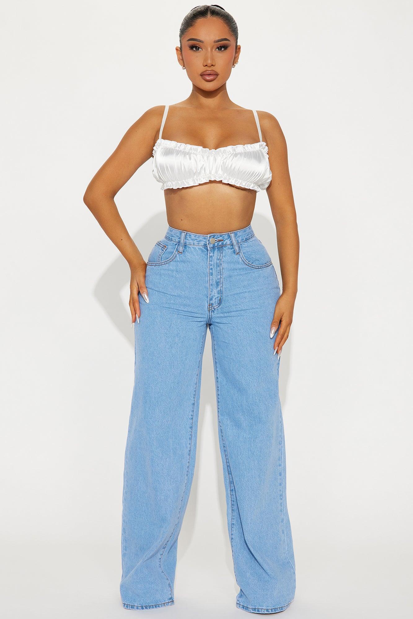 Privacy Please Satin Top - White Product Image