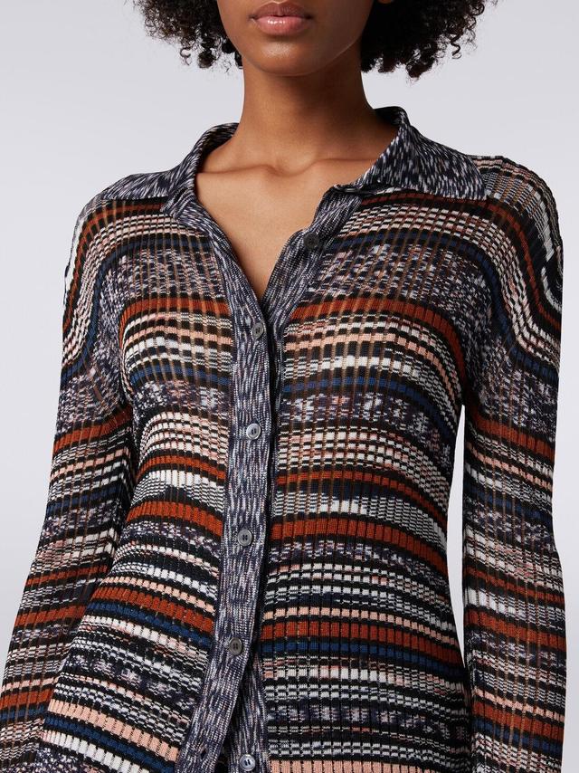 Shirt in slub ribbed viscose knit Multicoloured | Missoni Product Image