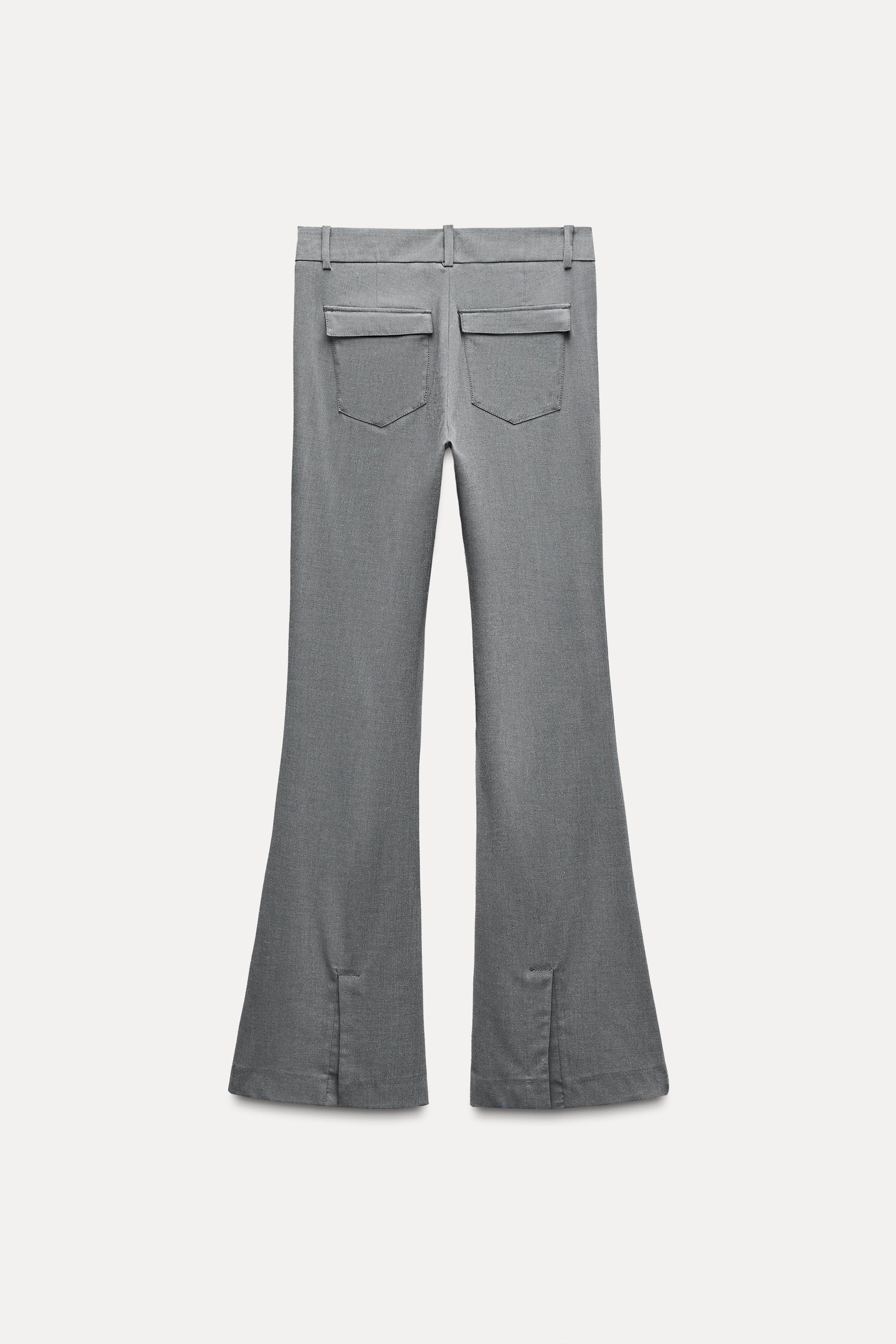 FLARED MID-RISE PANTS Product Image