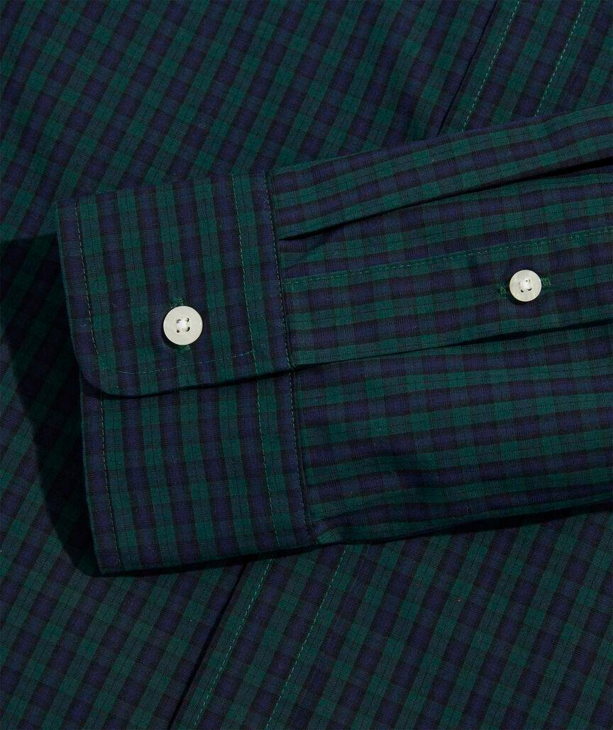 Stretch Poplin Blackwatch Plaid Shirt Product Image