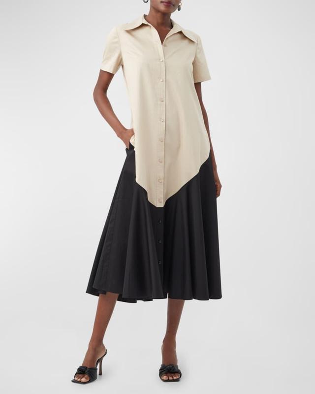 Neola 2 Colorblock Midi Shirtdress Product Image