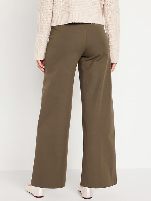 High-Waisted Pull-On Pixie Wide-Leg Pants Product Image