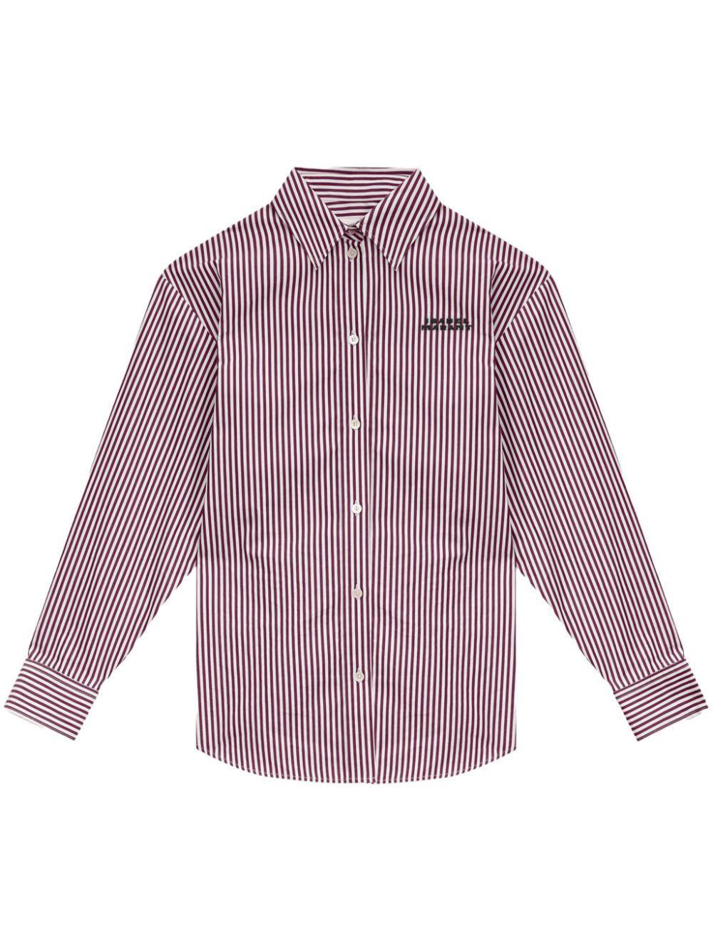 ISABEL MARANT Striped Fabriza Shirt In Red Product Image