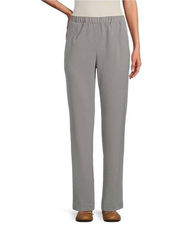 Allison Daley Petite Size City Stretch Elastic Waist Straight Leg Pocketed Pull-On Pants Product Image