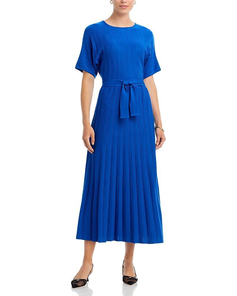 Womens Rib-Knit Belted Maxi Dress Product Image