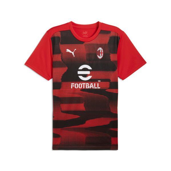 PUMA AC Milan Pre-Match Men's Short Sleeve Soccer Jersey in For All Time Red/Black Product Image