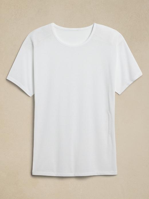 Sheer Ribbed Crew-Neck T-Shirt product image