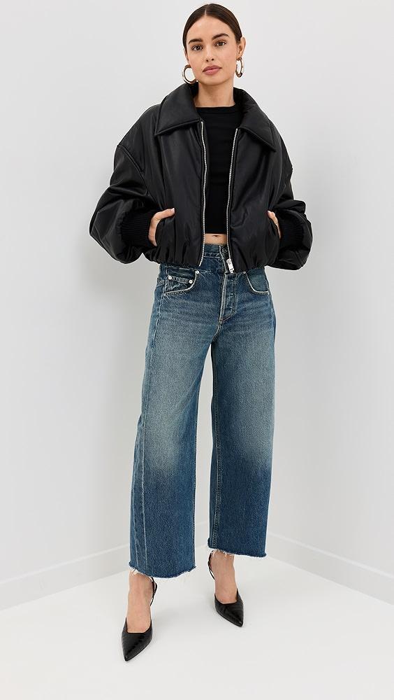 Pixie Market Leather Bomber Jacket | Shopbop Product Image