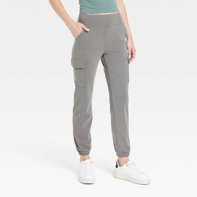 Women's Relaxed Fit Super Soft Cargo Joggers - A New Day™ Gray M Product Image