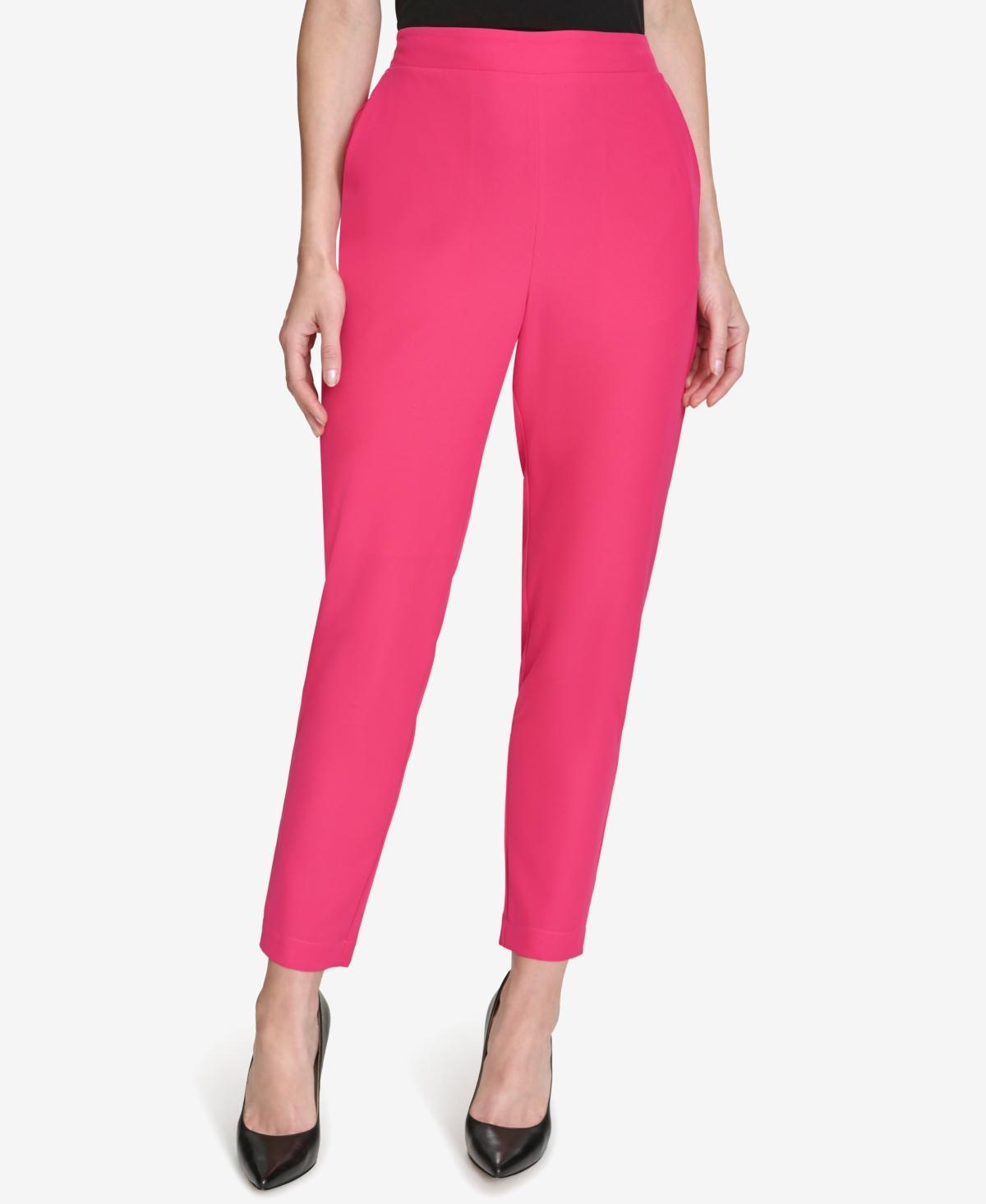 Halston Womens Mid-Rise Skinny-Leg Ankle Pants Product Image