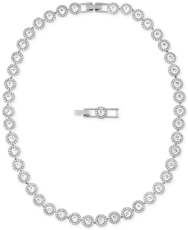 Womens Una Swarovski Crystal Rhodium-Plated Necklace Product Image