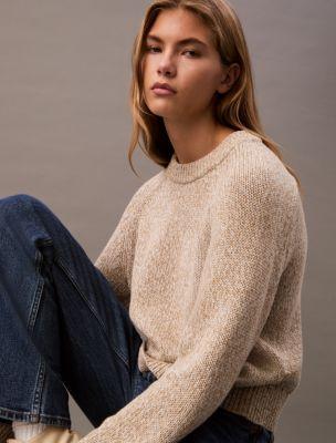 Cotton Relaxed Crewneck Sweater Product Image