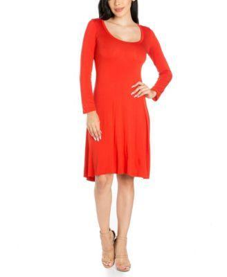 Women's Classic Long Sleeve Flared Mini Dress Product Image