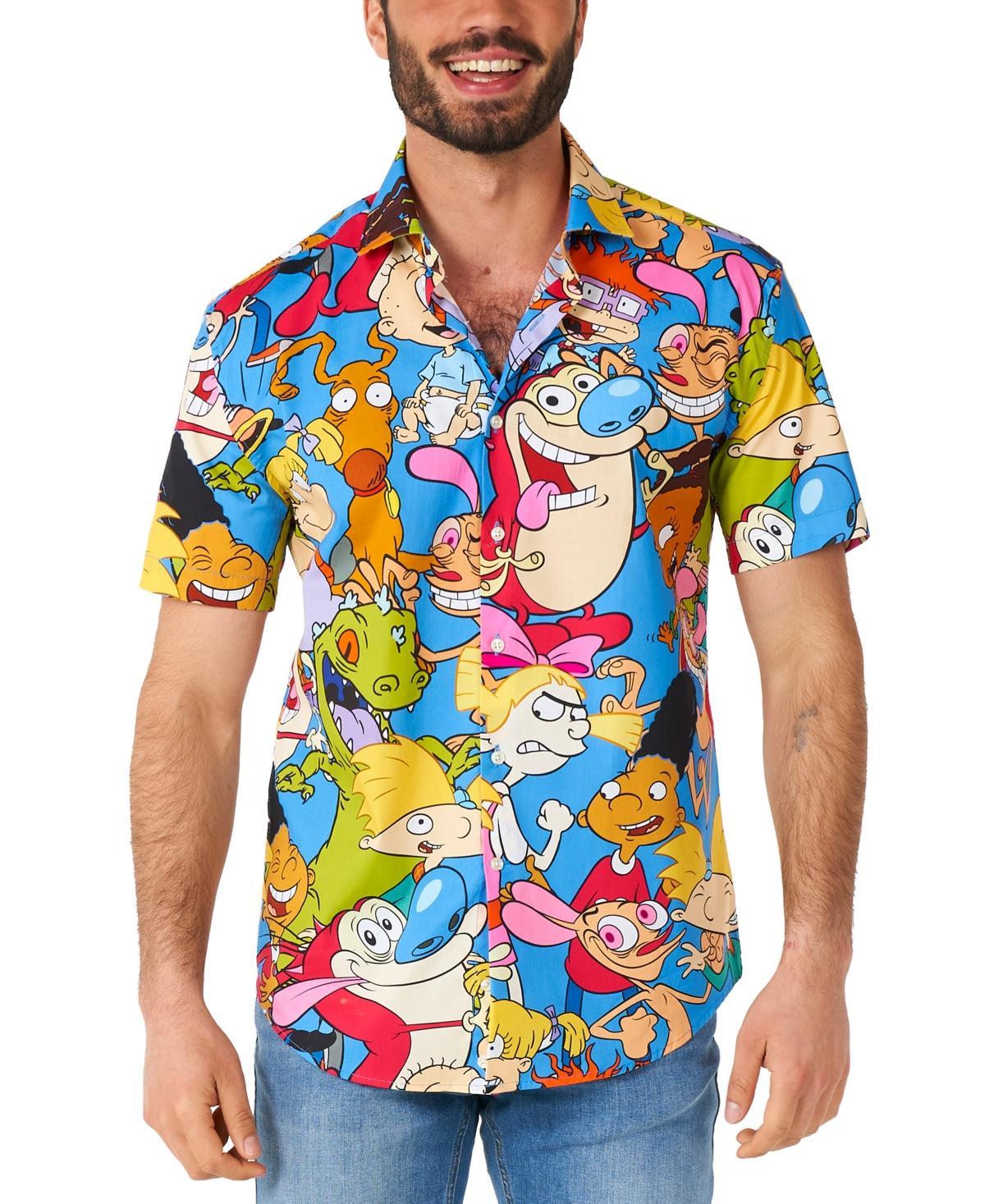 OppoSuits Mens Short-Sleeve Nickelodeon Characters Graphic Shirt Product Image