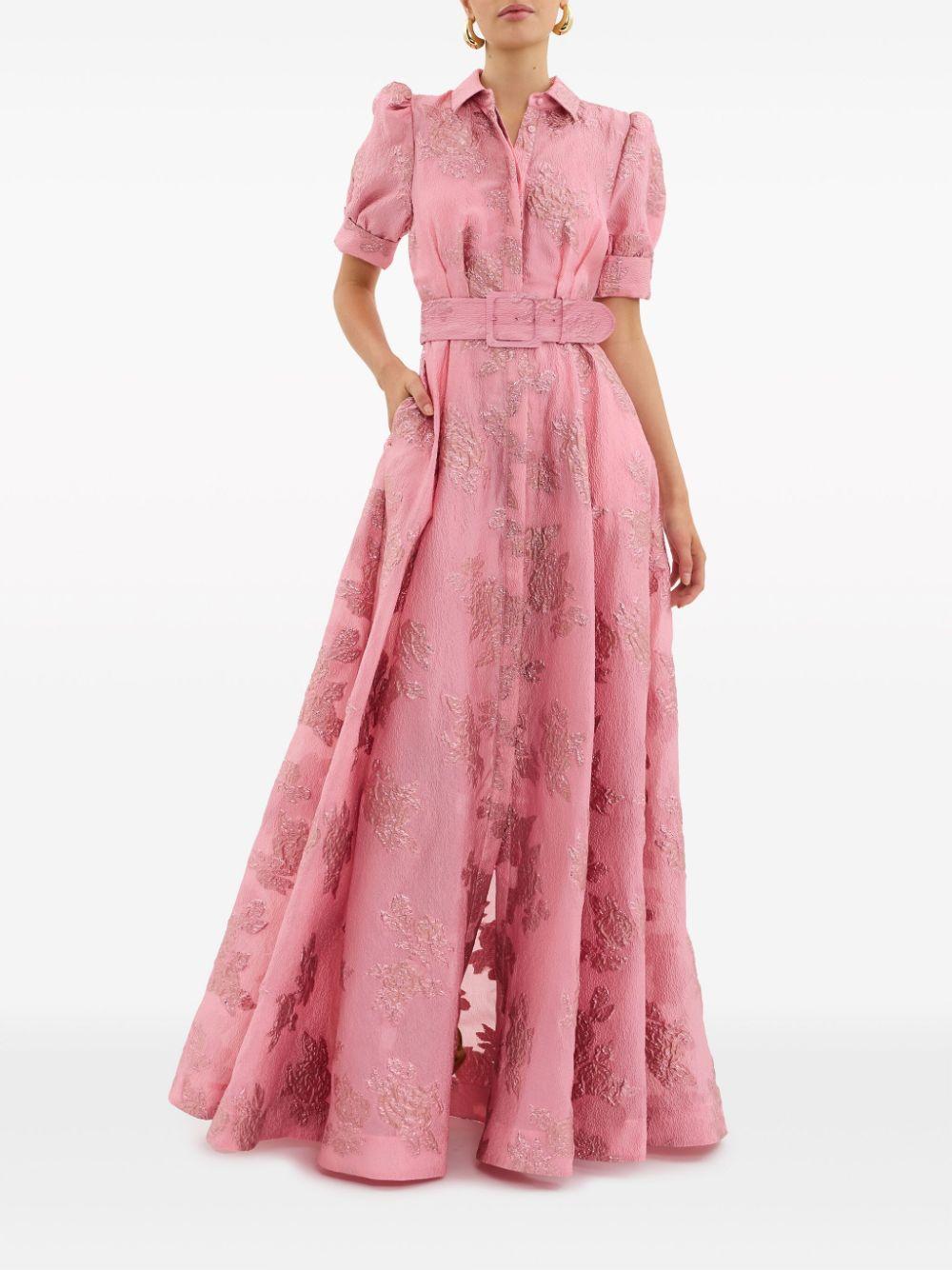 Annette floral-brocade gown Product Image