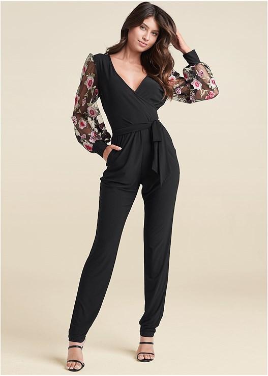 Embroidered Sleeve Jumpsuit Product Image