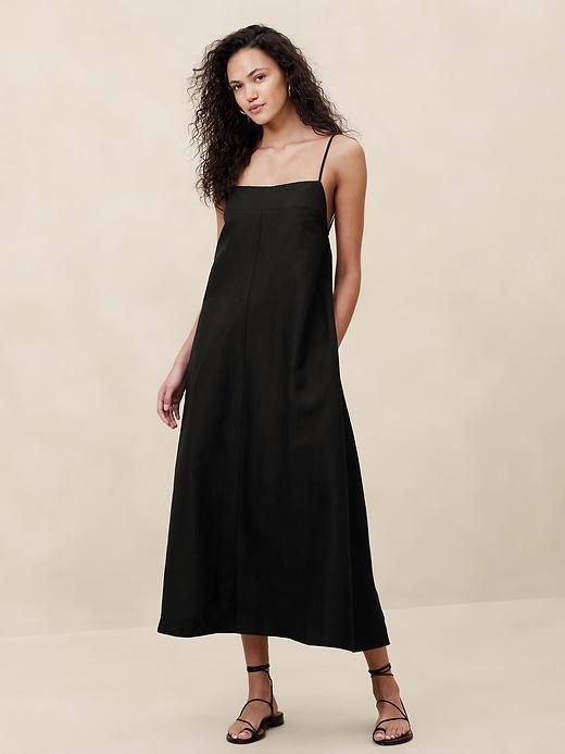 Silk-Linen Maxi Dress Product Image