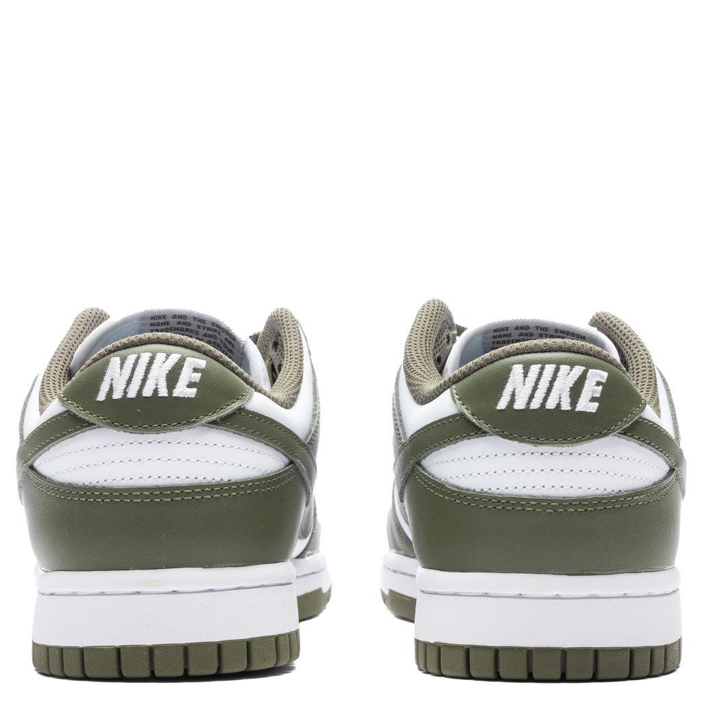 Women's Dunk Low - White/Medium Olive Female Product Image