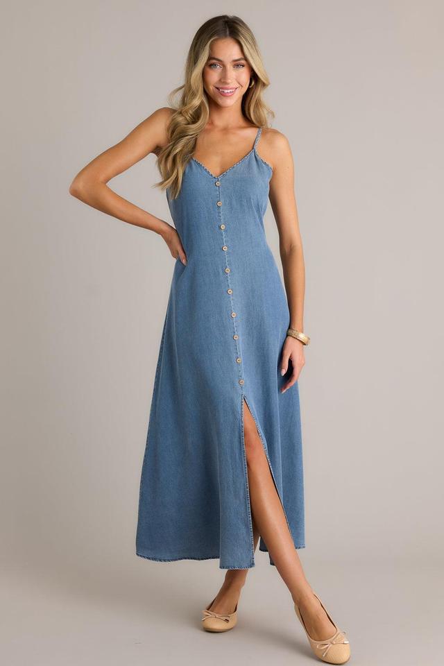 Secret Crush Light Chambray Maxi Dress Product Image