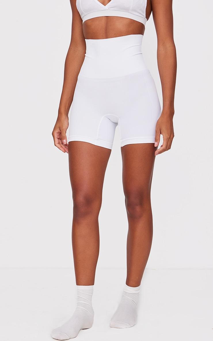 White Shapewear High Waist Control Shorts Product Image