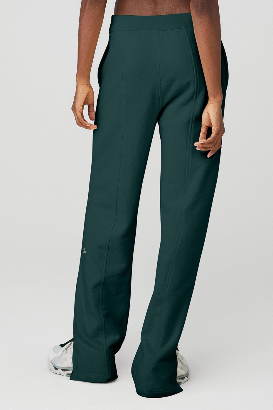 High-Waist Free Time Straight Leg Sweatpant - Midnight Green Female Product Image