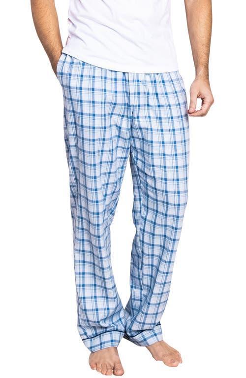 Petite Plume Seafarer Tartan Plaid Cotton Pajama Pants Product Image