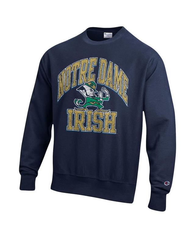 Champion Mens Navy Notre Dame Fighting Irish Vault Late Night Reverse Weave Pullover Sweatshirt Product Image