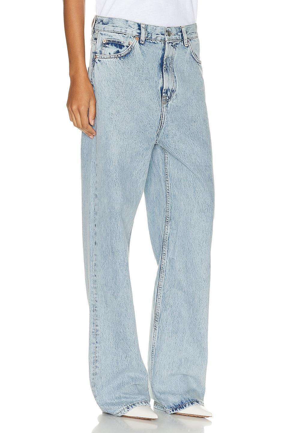 WARDROBE.NYC Low Rise Jean in Blue Product Image