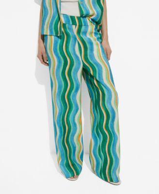 Women's Wide Leg Printed Pants Product Image