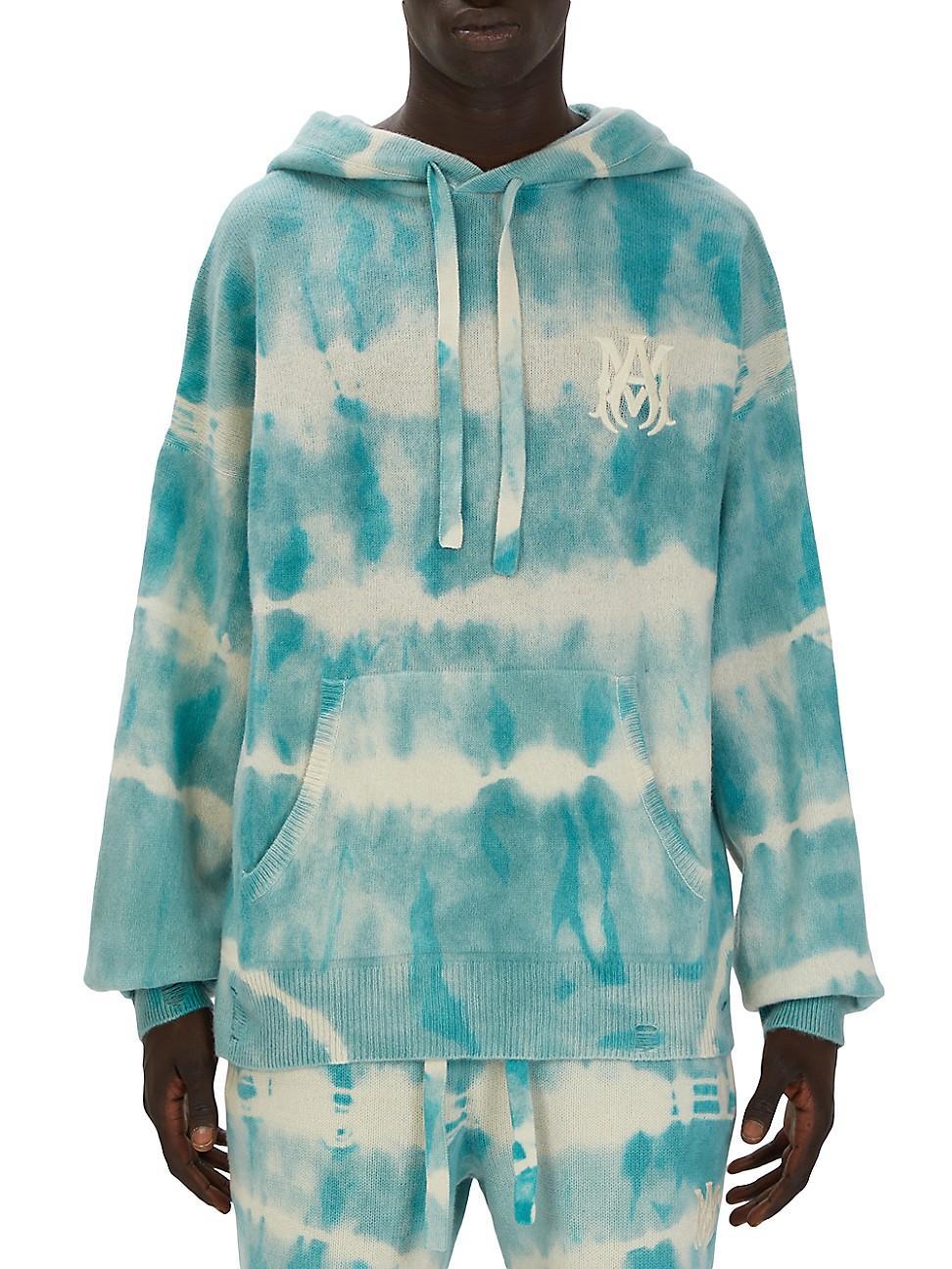 Mens MA Tie-Dye Cashmere Knit Hoodie Product Image