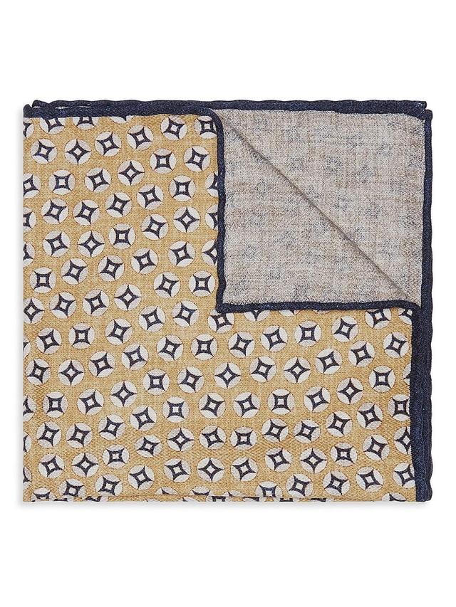 Mens Silk Pocket Square with Pattern Product Image