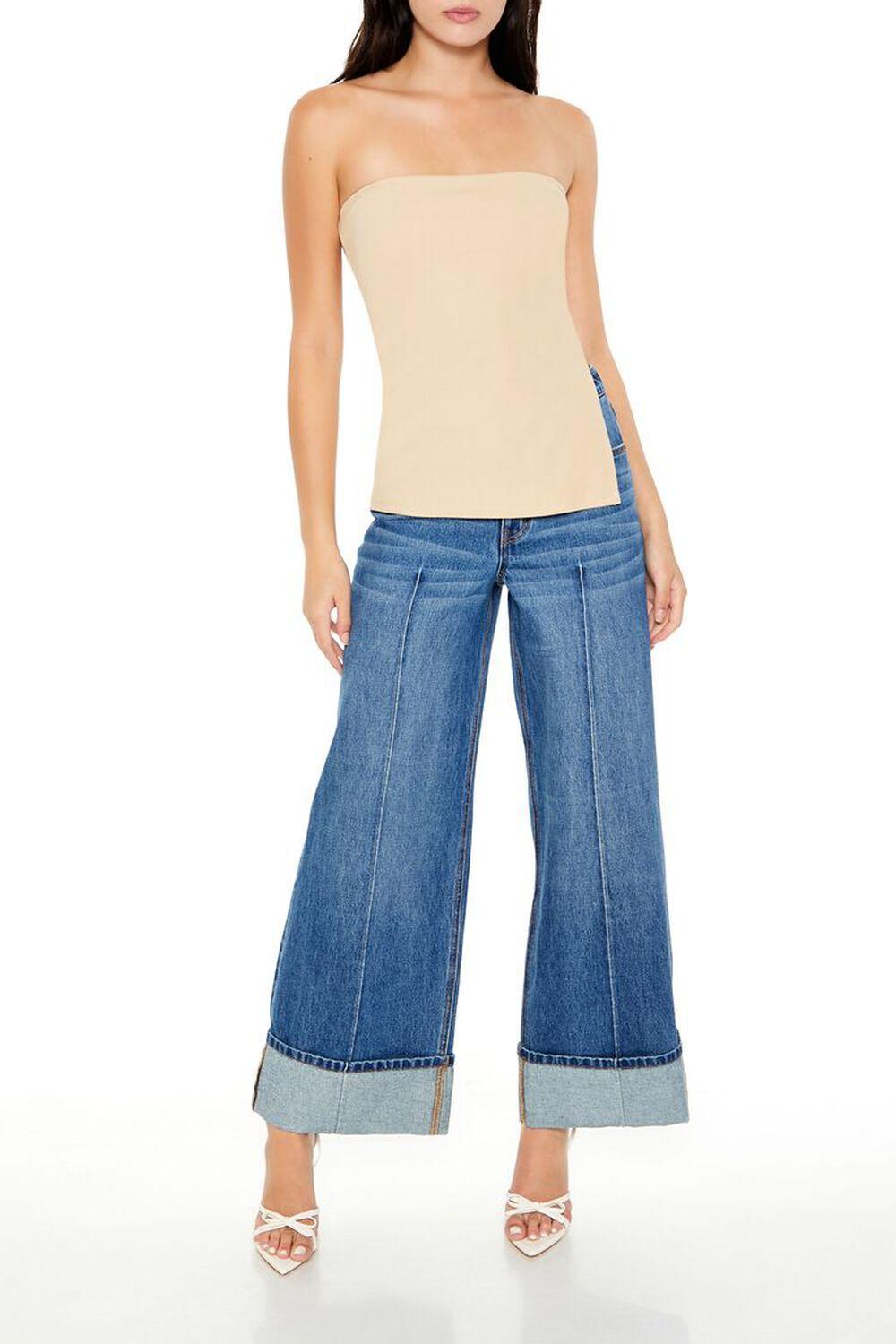 Ribbed Slit Tube Top | Forever 21 Product Image