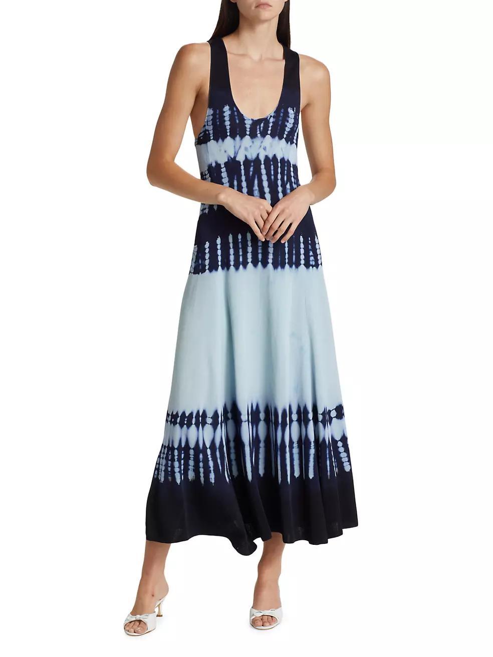 Tie-Dye V-Neck Dress Product Image