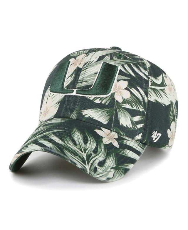 Mens 47 Brand Green Miami Hurricanes Tropicalia Clean Up Adjustable Hat Product Image