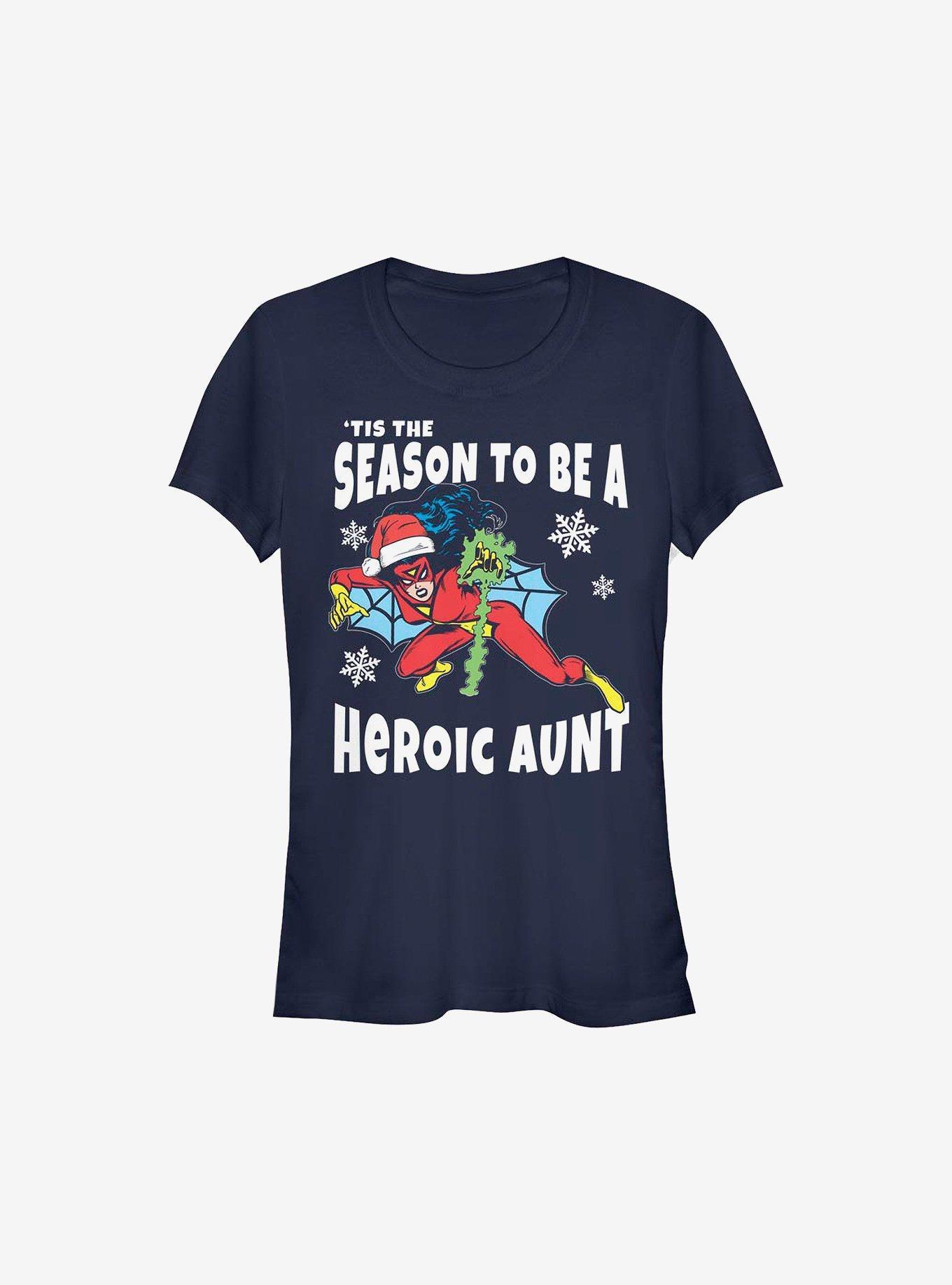 Marvel Spider-Man Heroic Aunt Holiday Girls T-Shirt Product Image