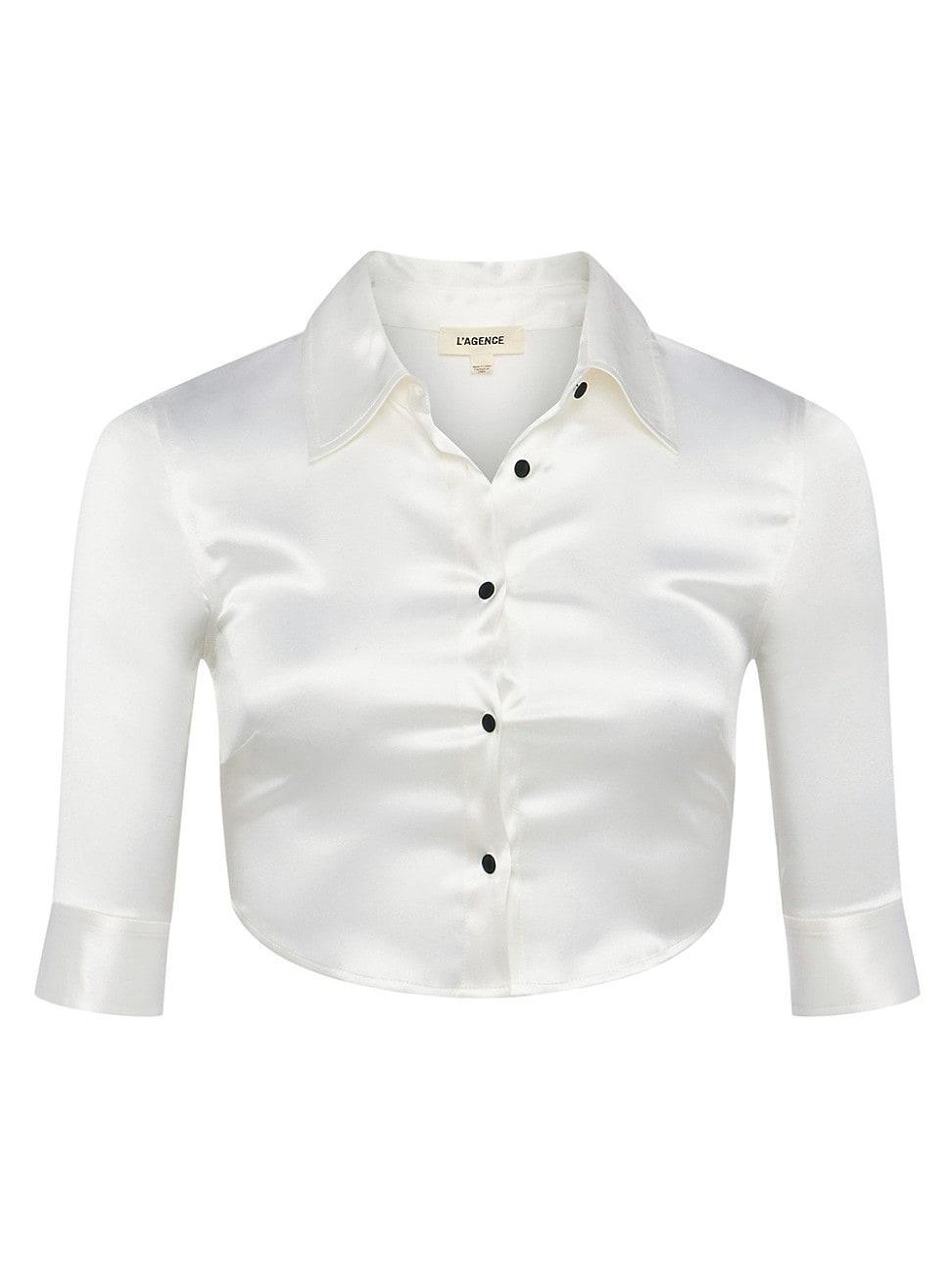 Womens Niccola Silk Crop Shirt product image