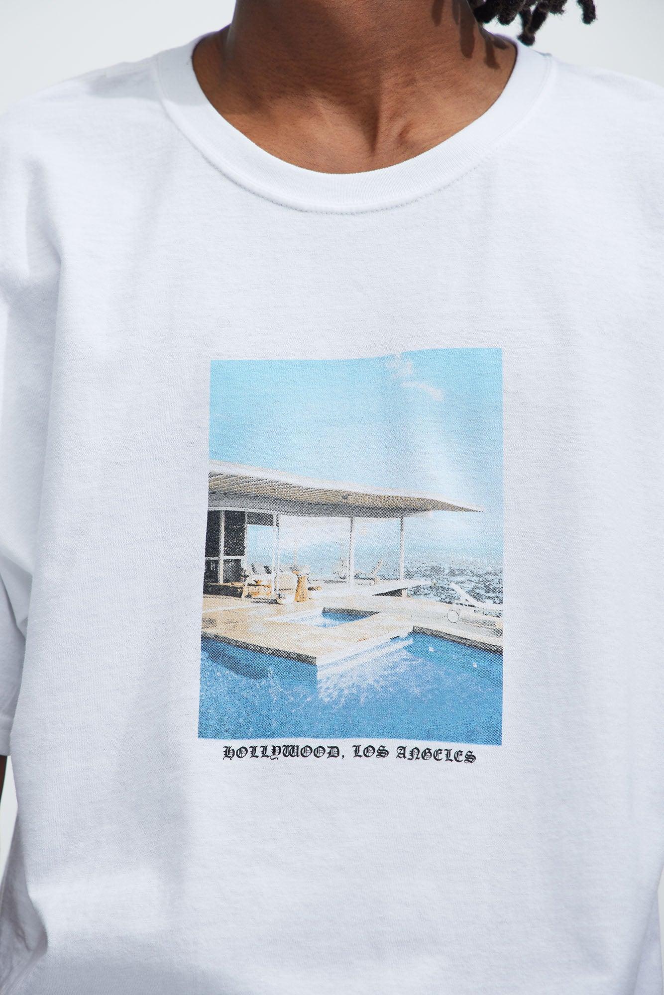 Hollywood Poolside Short Sleeve Tee - White Product Image