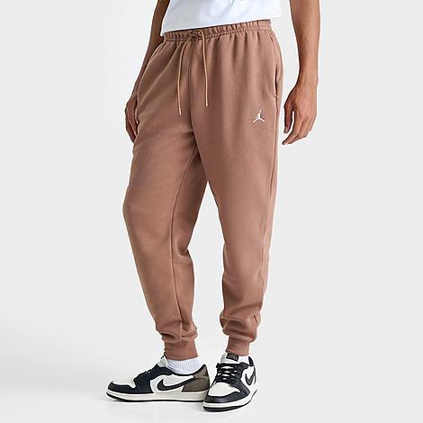 Jordan Mens Jordan Brooklyn Fleece Pants - Mens White/Brown Product Image