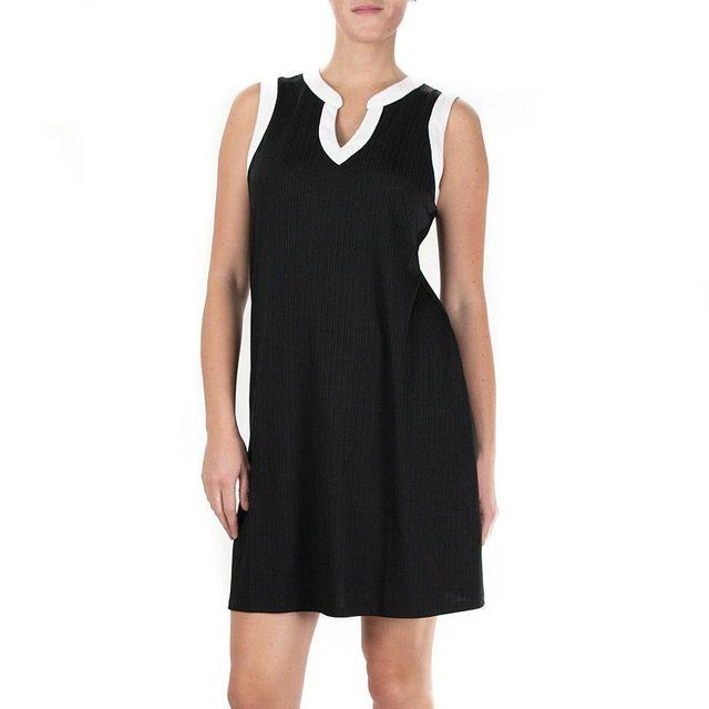 Womens Nina Leonard Colorblock Splitneck Dress Product Image