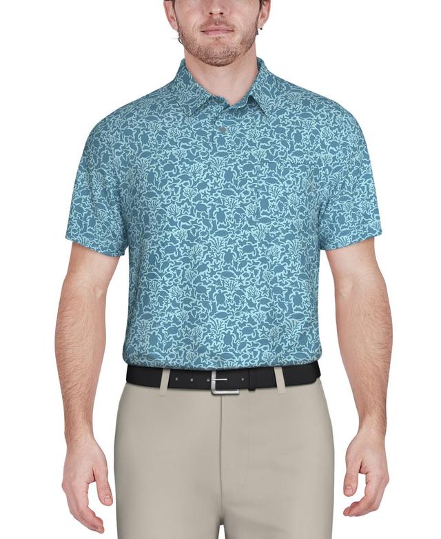 Pga Tour Mens Sea Life Short Sleeve Performance Golf Polo Shirt Product Image