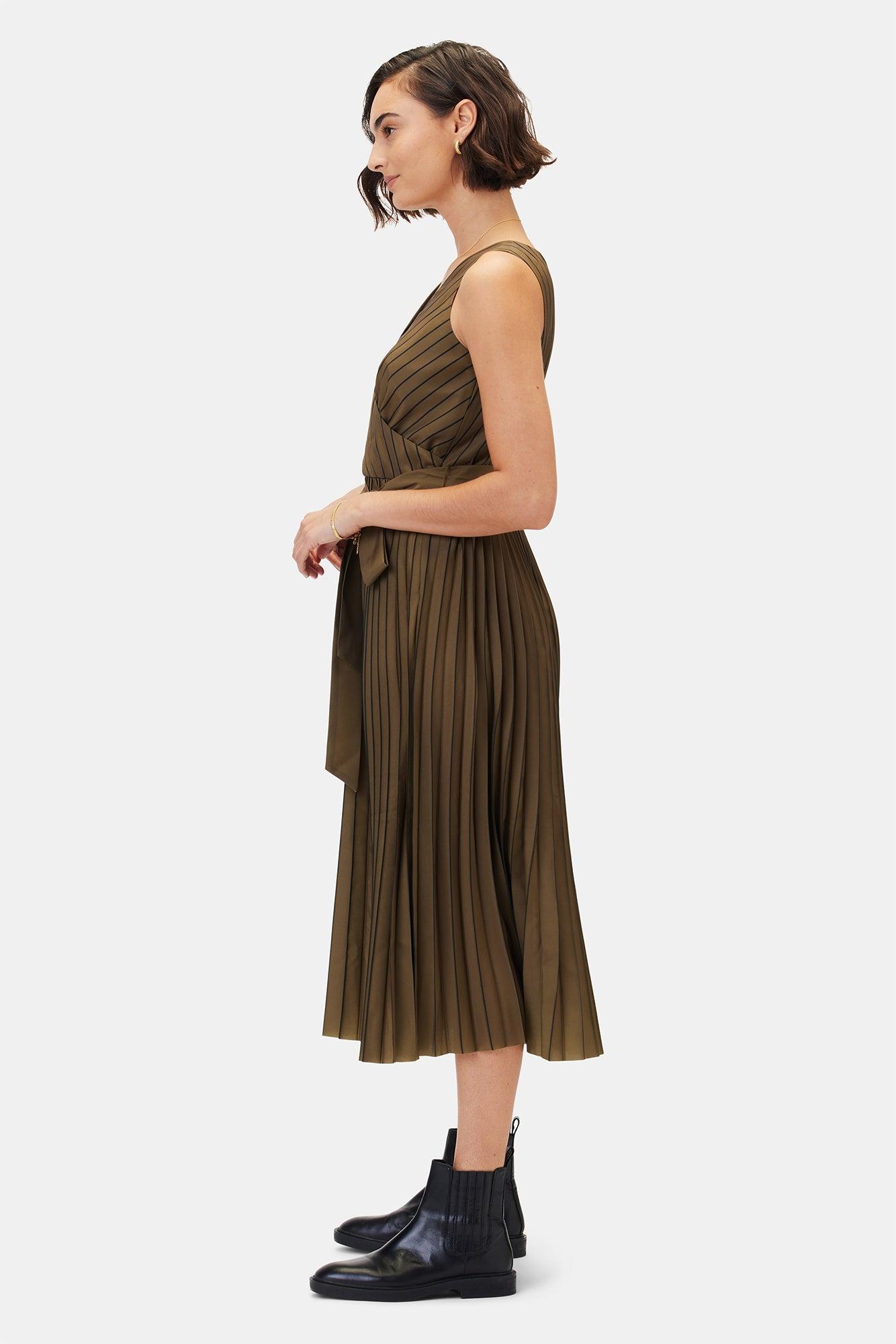 Cambria Dress - Bronzed Olive Product Image