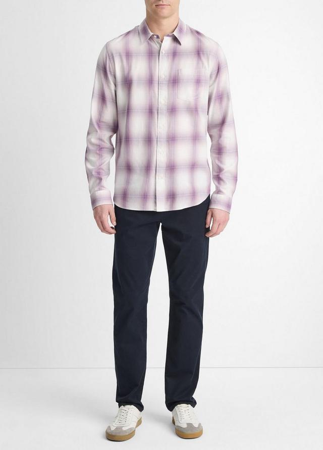 Mirage Plaid Cotton-Blend Long-Sleeve Shirt Product Image