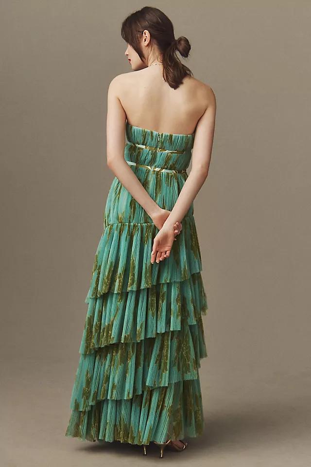 Hutch Lanza Strapless Tiered Ruffle Maxi Dress Product Image