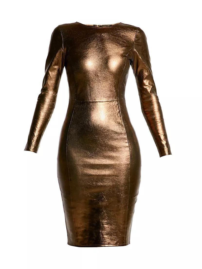 Mrs. Smith Stretch Leather Dress Product Image