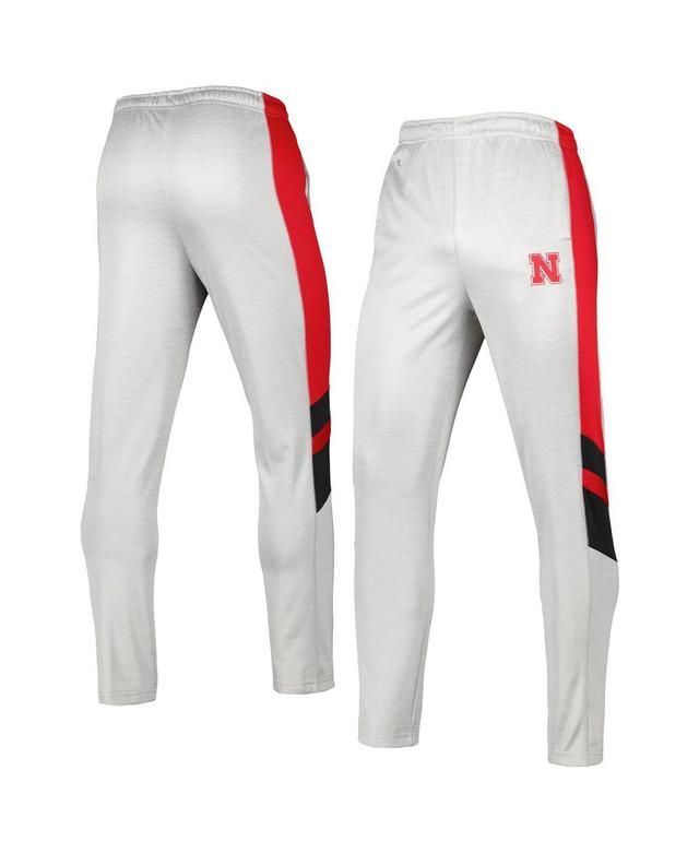 Mens Colosseum Heathered Gray/Scarlet Nebraska Huskers Bushwood Pants NEB Grey Product Image