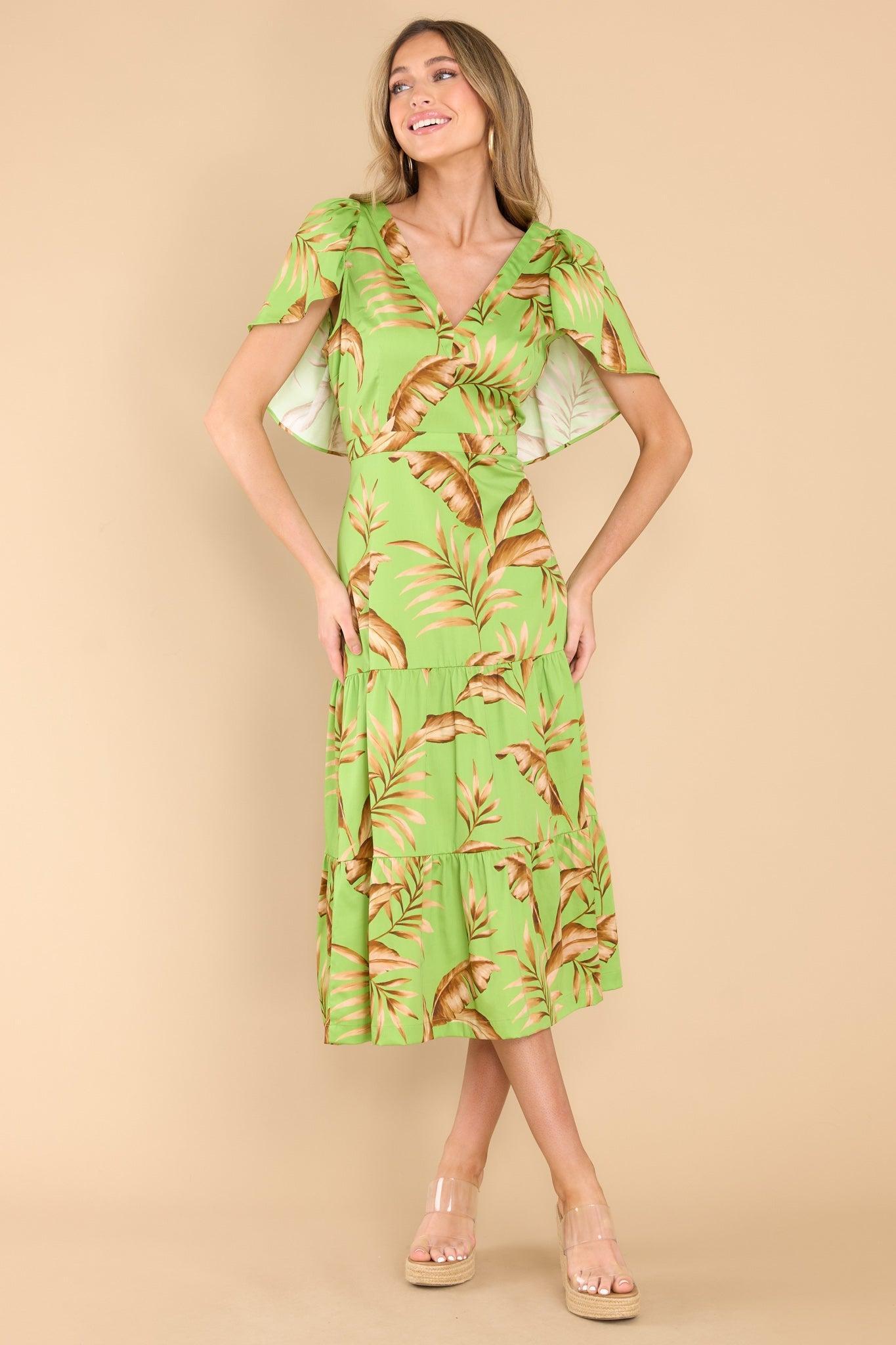 Diana Palma Midi Dress Green Product Image