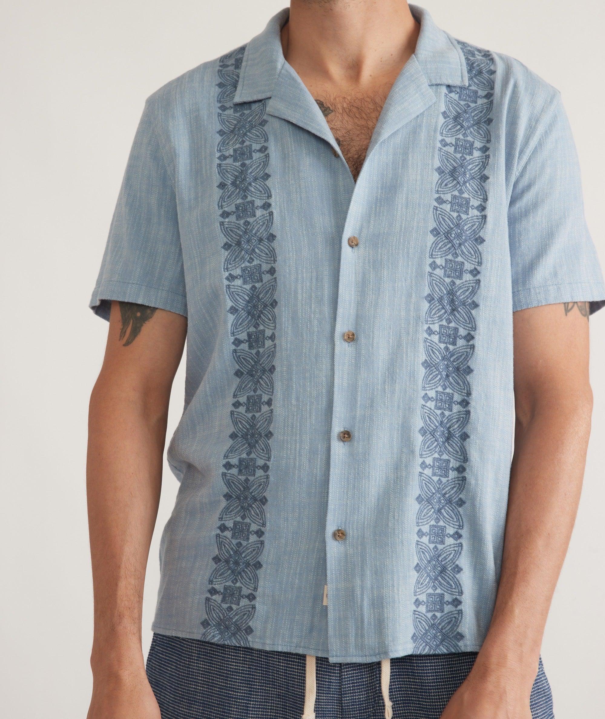 Stretch Selvage Embroidered Resort Shirt Product Image