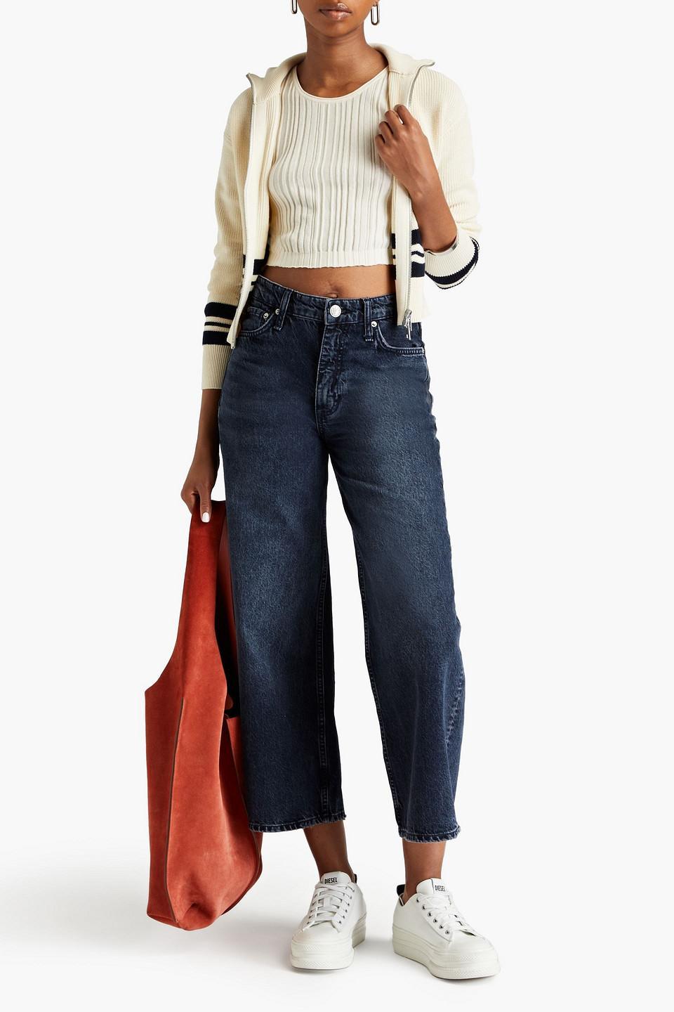 RAG & BONE Andi High-rise Wide Cropped Jeans In Dekalb Product Image